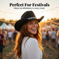 ✨ 50% OFF NOW! 🤠 Women's Rhinestone Heart Cowboy Hat – Sparkling French Jazz Fedora & Premium Structured Silhouette – Elegant, Glamorous & Festival Ready 🎪