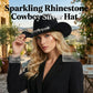 ✨ 50% OFF NOW! 🤠 Women's Rhinestone Heart Cowboy Hat – Sparkling French Jazz Fedora & Premium Structured Silhouette – Elegant, Glamorous & Festival Ready 🎪