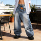 🎁New Arrival 50% OFF💥Women's Asymmetrical Waist Wide-Leg Denim Jeans
