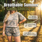 👚 50% OFF NOW! 🌿 Women's Plus Camo Top & Shorts Set – Soft, breathable & relaxed fit – Perfect for summer lounging or casual days – stylish and comfortable 🩳