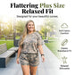 👚 50% OFF NOW! 🌿 Women's Plus Camo Top & Shorts Set – Soft, breathable & relaxed fit – Perfect for summer lounging or casual days – stylish and comfortable 🩳