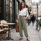 👖 50% OFF NOW! 🌸 Women's Smocked High Waist Printed Lantern Pants – Flowy, breathable & elastic waist – Perfect for summer, beach or resort – trendy and comfortable 🌿