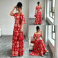 🏆LAST DAY SALE 50% OFF🔥Women’s Off-the-Shoulder Waist Cutout Daisy Printed Resort Dress