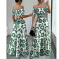 🏆LAST DAY SALE 50% OFF🔥Women’s Off-the-Shoulder Waist Cutout Daisy Printed Resort Dress