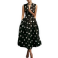 👗 LIMITED-TIME 50% OFF! 💥 Women's Polka Dot Sleeveless V-Neck Dress – Classic Print, Adjustable Tie, Versatile ✨