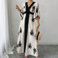 👗Women's Elegant V-Neck Print Maxi Dress