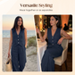 Women's Sleeveless Vest & Wide-Leg Pants Set