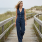 Women's Sleeveless Vest & Wide-Leg Pants Set
