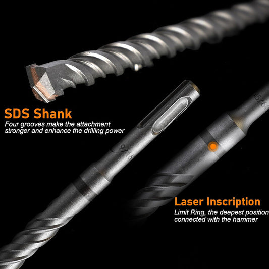 🏆LAST DAY SALE 50% OFF🔥9-Piece SDS Plus Hammer Drill Bit Set