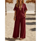 🏆LAST DAY SALE 50% OFF🔥Women’s V-Neck Top and Wide Leg Pants Set