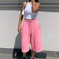 🏆LAST DAY SALE 50% OFF🔥Women's Wide Leg Drawstring Denim Shorts