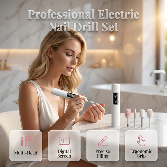 🥳Only £12.99 Last Day Promotion!💅✨ Professional Electric Nail Polisher – Smooths thick nails, 99-speed display. Multiple heads for shaping & buffing. Salon at home! 🌟💎