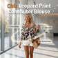 🏆LAST DAY SALE 50% OFF🔥Chic Leopard Print Commuter Blouse