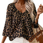 🏆LAST DAY SALE 50% OFF🔥Chic Leopard Print Commuter Blouse