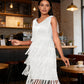 Women's Sleeveless V-Neck Fringe Flapper Dress