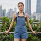 Women's Casual Denim Short Overalls