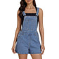 Women's Casual Denim Short Overalls