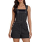 Women's Casual Denim Short Overalls