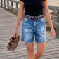 Women's Mid-Rise Denim Bermuda Shorts