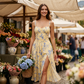 Women's Summer Floral Cami Side Slit Dress