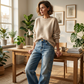 🌬️ Women's Casual Loose Fit Straight Leg Jeans – Designed with a looser thigh and a classic straight leg for all-day comfort. Soft stretch denim that holds its shape, wash after wash. A wardrobe hero for women who value ease over restriction 💚