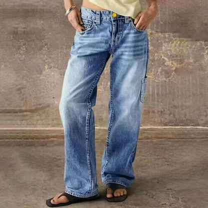 🌬️ Women's Casual Loose Fit Straight Leg Jeans – Designed with a looser thigh and a classic straight leg for all-day comfort. Soft stretch denim that holds its shape, wash after wash. A wardrobe hero for women who value ease over restriction 💚