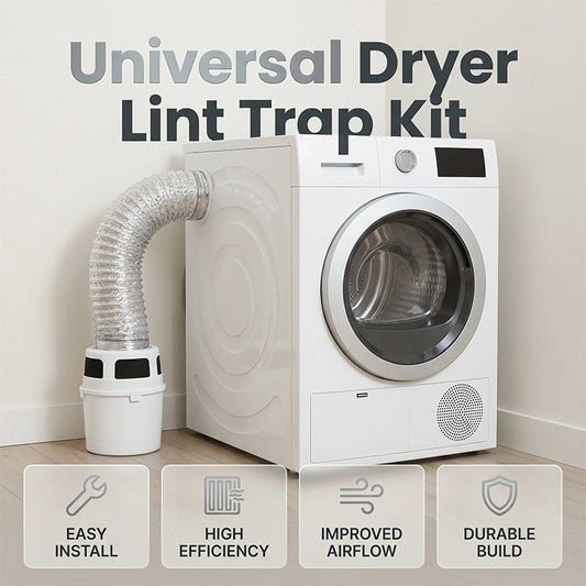 Indoor Dryer Lint Trap Bucket with Flexible Hose