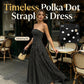 🌸 Women's Fashion Polka Dot Strapless Dress | Sweetheart Neckline, Flirty Print & Perfect for Summer Days & Parties