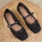 Elegant Lace Mary Jane Ballet Flats