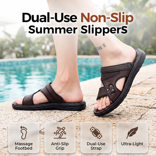 Men's Casual Sandals Dual-Use Non-Slip Summer Slippers