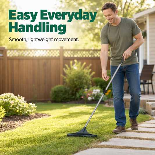 Adjustable Artificial Turf Rake with Adjustable Steel Handle