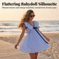 Women's V Neck Babydoll Mini Dress