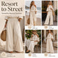 Women's Cold Shoulder Halter Neck Top & Wide-Leg Trousers Set 🌸 Bare the Shoulders, Free the Legs – Summer's Most Flattering Co-Ord ✨