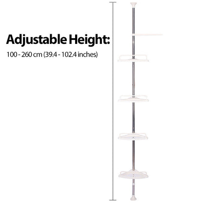 🚿🔧 50% OFF! Adjustable Telescopic Corner Shower Caddy – no drilling, 4 tiers & rust-resistant. Max your bathroom corner storage! 🛡️✅
