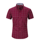 Men's Casual Short Sleeve Plaid Shirt