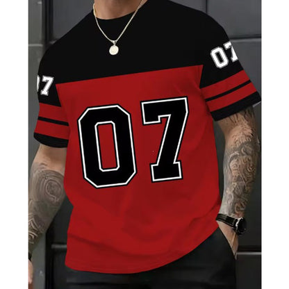 Men's Printed Short-Sleeve Sports T-Shirt