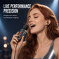 Bluetooth Karaoke Headset with Secure Collar Spring Clip