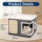 🐱 50% OFF NOW! 🏠 Foldable 2-in-1 Cat Cube House – Dual-Level Design, Built-in Scratching Pad & All-Season Comfort – Space-Saving & Portable 🐾