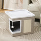 🐱 LIMITED TIME 49% OFF! 🏠 Foldable 2-in-1 Cat Cube House – Dual-Level, Scratch Pad & Comfy – Space-Saving & Portable for Cats 🐾✨