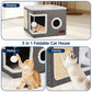 🐱 50% OFF NOW! 🏠 Foldable 2-in-1 Cat Cube House – Dual-Level Design, Built-in Scratching Pad & All-Season Comfort – Space-Saving & Portable 🐾