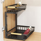 2-Tier Adjustable Pull-Out Cabinet Storage Rack