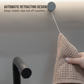 Adhesive Wall-Mounted Retractable Towel Clip