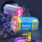 40-Hole Electric Bubble Gun with LED Lights