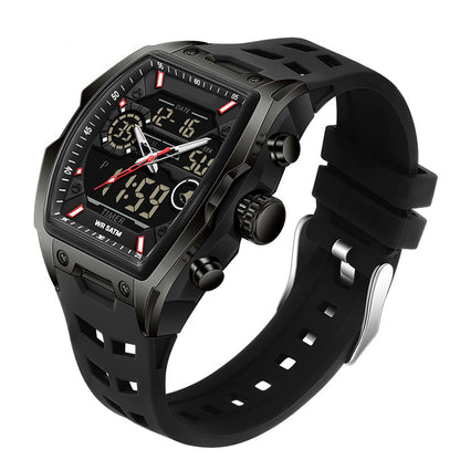 Men's Dual Display Sports Watch with Luminous Dial