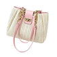 Spacious Commuter Straw Shoulder Bag
