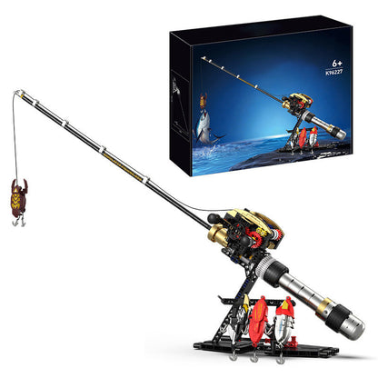 Realistic Fishing Rod Building Block Set