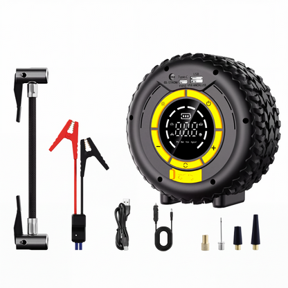 📢📢 50% OFF!! ⏰ 2-in-1 Jump Starter + Tire Inflator 🔋 — Powerful, Compact and Reliable Portable Air Compressor ⚡ Ideal for Roadside Emergencies 🛠️