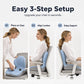 🪑 Ergonomic Memory Foam Seat Cushion with Back Support – Stay Comfortable All Day, Perfect for Office, Car & Home ✨
