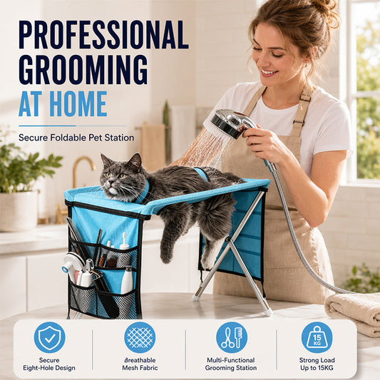 📢📢50% OFF !!⏰🐕2-in-1 Foldable Pet Grooming Bed