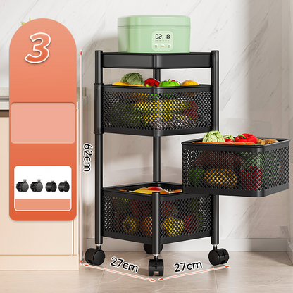 Rotating Multi-Layer Kitchen Storage Rack